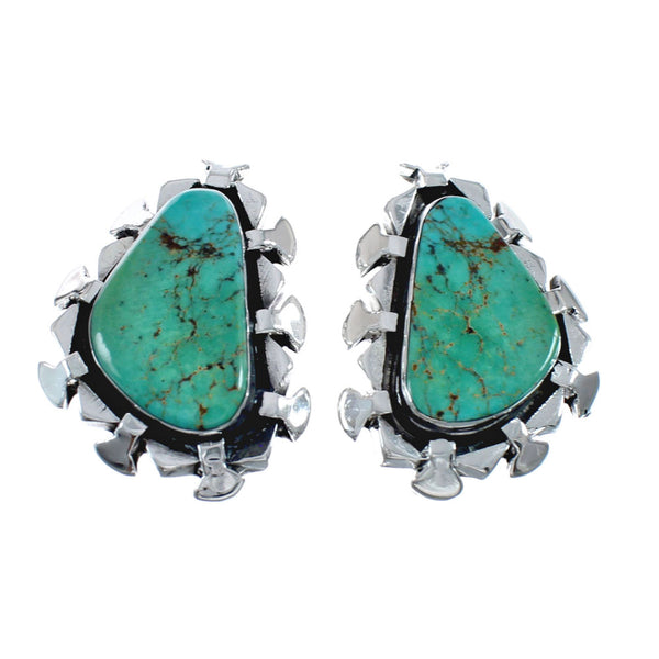 Native American Sterling Silver Turquoise Post Earrings AX128160